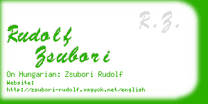 rudolf zsubori business card